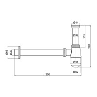 Сифон для умивальника Tani 02, Chrome LDTAN02CRM32528 Lidz LIDZ фото 1