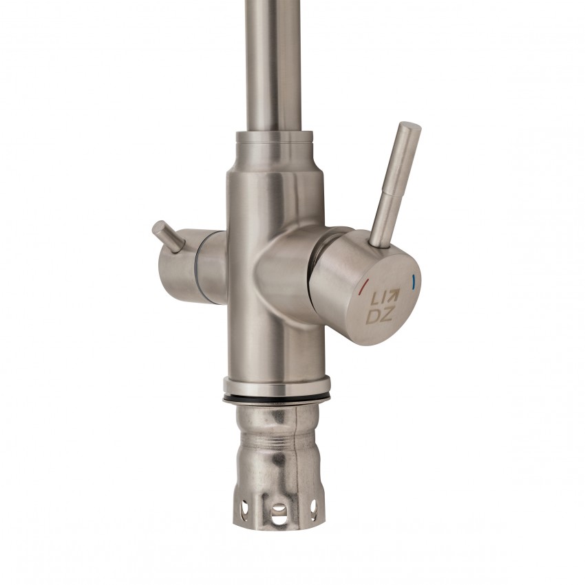Змішувач для кухні Aria 020F1, Nickel (k35) з підключенням для питної води LDARI020F1NKS34941 Lidz LIDZ фото 3