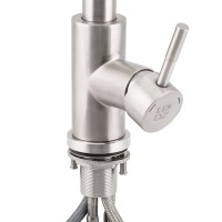 Змішувач для кухні Aria 015FL1, Nickel (k35) з висувним виливом LDARI015FL1NKS34944 Lidz LIDZ фото 3