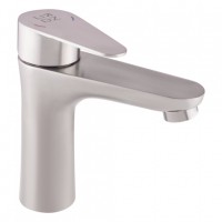 Змішувач для раковини низький Vida 001F, Nickel (k35) LDVID001FNKS34954 Lidz