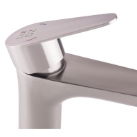 Змішувач для раковини низький Vida 001F, Nickel (k35) LDVID001FNKS34954 Lidz LIDZ фото 2