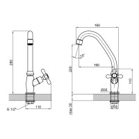 Монокран для кухні Dominox 269F, Chrome LDDOM269FCRM35533 Lidz LIDZ фото 1