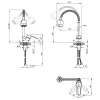 Змішувач для кухні Agata 008F4, Chrome (k40) з гнучким виливом LDAGA008F4CRM35126 Lidz LIDZ фото 1