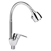 Змішувач для кухні Agata 008F4, Chrome (k40) з гнучким виливом LDAGA008F4CRM35126 Lidz