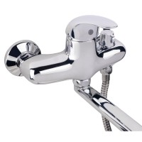 Змішувач для ванни Anny 0051, Chrome (k40) з довгим поворотним виливом та душовим гарнітуром LD43790051CRM35128 Lidz LIDZ фото 2