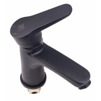 Змішувач для раковини низький Nicole 001F, Black (k35) LDNIC001FBLA35178 Lidz LIDZ фото 2