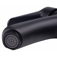 Змішувач для раковини низький Nicole 001F, Black (k35) LDNIC001FBLA35178 Lidz LIDZ фото 3