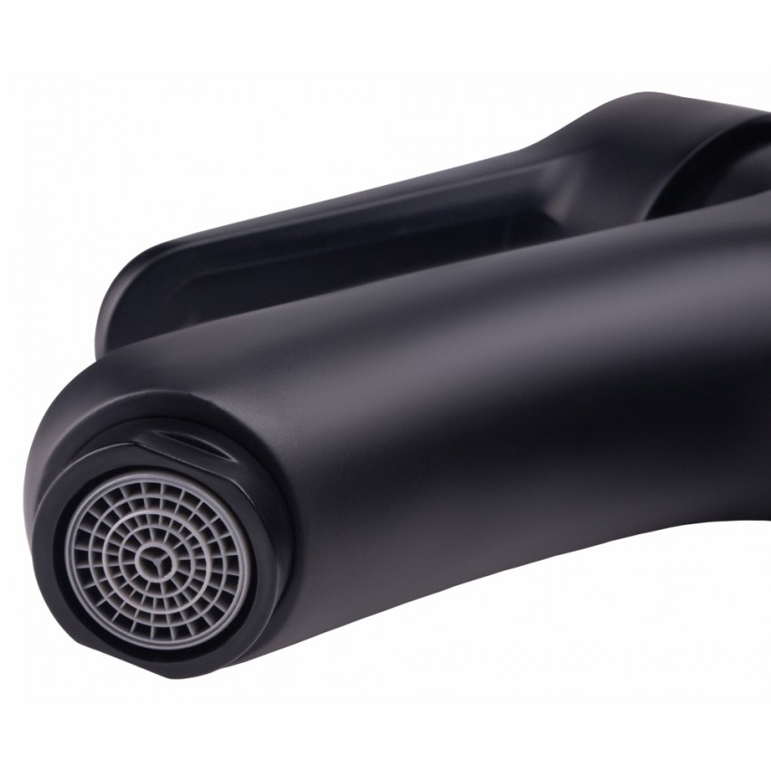 Змішувач для раковини низький Nicole 001F, Black (k35) LDNIC001FBLA35178 Lidz LIDZ фото 3