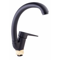 Змішувач для кухні Nicole 008F, Black (k35) LDNIC008FBLA35181 Lidz