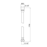 Шланг для ручного душу Niagara 09, 1750 мм, Chrome LDNIA09CRM35459 Lidz LIDZ фото 1