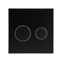 Клавіша змиву Nest UNI 190x190x13 мм, Matt Black, кругла QT0211P01V1178MB Qtap