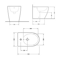 Біде підлогове Scorpio 565x355x410 мм, White QT14441380W Qtap QTAP фото 1