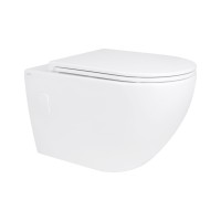 Унітаз підвісний Robin Rimless 575x360x360 мм, White, з сидінням Slim Duroplast/ Soft-close/ Quick Release QT13332141ERW Qtap