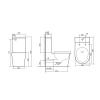 Унітаз підлоговий Scorpio Rimless 680×360×840 мм, White, з сидінням Slim Duroplast/ Soft-close/ Quick Release QT14226002W Qtap QTAP фото 1