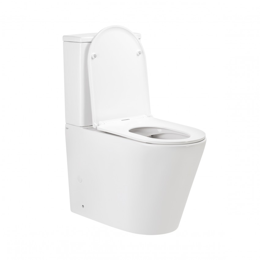Унітаз підлоговий Scorpio Rimless 680×360×840 мм, White, з сидінням Slim Duroplast/ Soft-close/ Quick Release QT14226002W Qtap QTAP фото 2