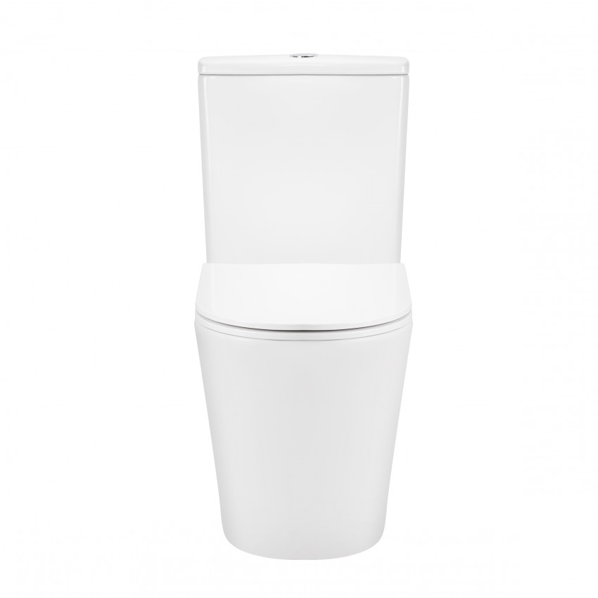 Унітаз підлоговий Scorpio Rimless 680×360×840 мм, White, з сидінням Slim Duroplast/ Soft-close/ Quick Release QT14226002W Qtap QTAP фото 3
