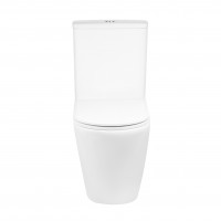Унітаз підлоговий Robin Rimless 665×380×845 мм, White, з сидінням Slim Duroplast/ Soft-close/ Quick Release QT13222141ARW Qtap QTAP фото 3