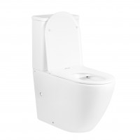 Унітаз підлоговий Robin Rimless 665×380×845 мм, White, з сидінням Slim Duroplast/ Soft-close/ Quick Release QT13222141ARW Qtap QTAP фото 2