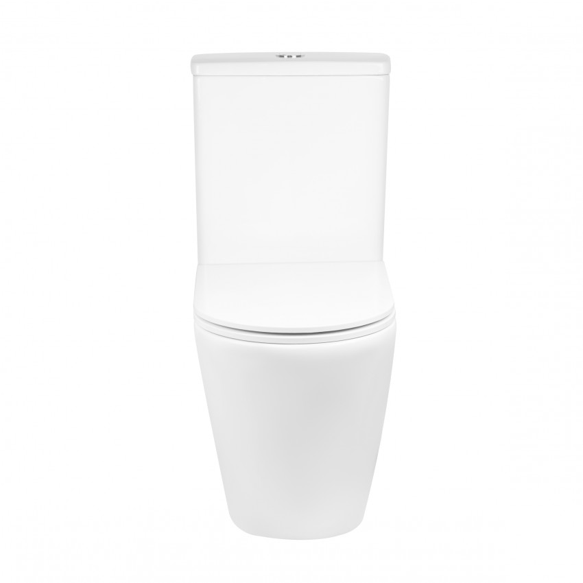 Унітаз підлоговий Robin Rimless 665×380×845 мм, White, з сидінням Slim Duroplast/ Soft-close/ Quick Release QT13222141ARW Qtap QTAP фото 3