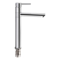 Змішувач для раковини високий Spring, Chrome (k35) з поворотним виливом QTSPRCRM001XL Qtap