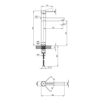 Змішувач для раковини високий Spring, Chrome (k35) з поворотним виливом QTSPRCRM001XL Qtap QTAP фото 1