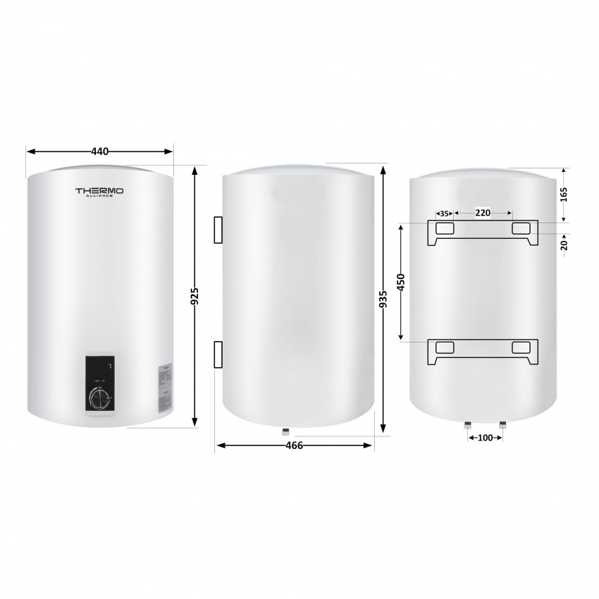 Водонагрівач електричний 100 л вертикальний, сухий ТЕН 2,0 кВт D100V20J3DK Thermo Alliance Thermo Alliance фото 1