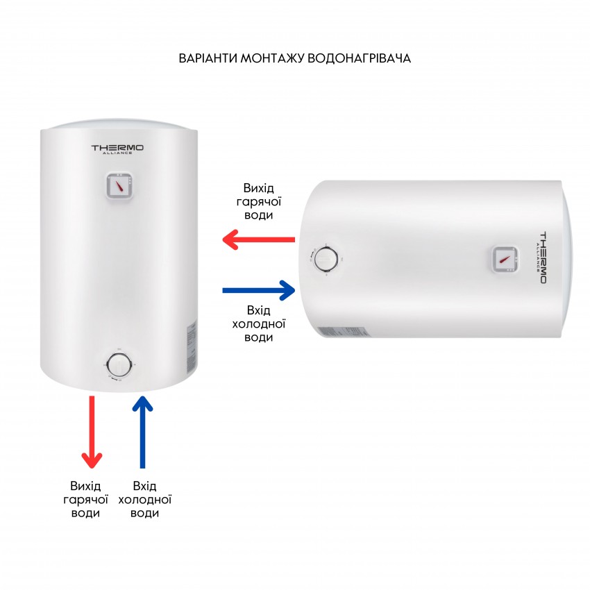 Водонагрівач електричний 80 л універсальний, мокрий ТЕН 1,5 кВт D80VH15Q3 Thermo Alliance Thermo Alliance фото 4