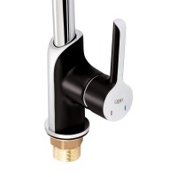 Змішувач для кухні Grand, Chrome/Black (k35) QTGRABCR007F Qtap QTAP фото 3