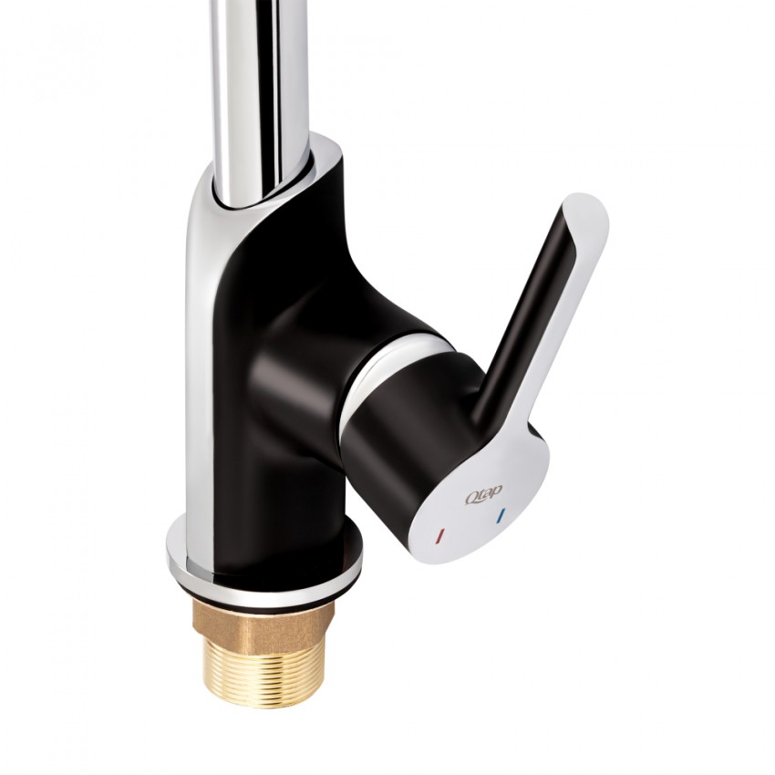 Змішувач для кухні Grand, Chrome/Black (k35) QTGRABCR007F Qtap QTAP фото 4