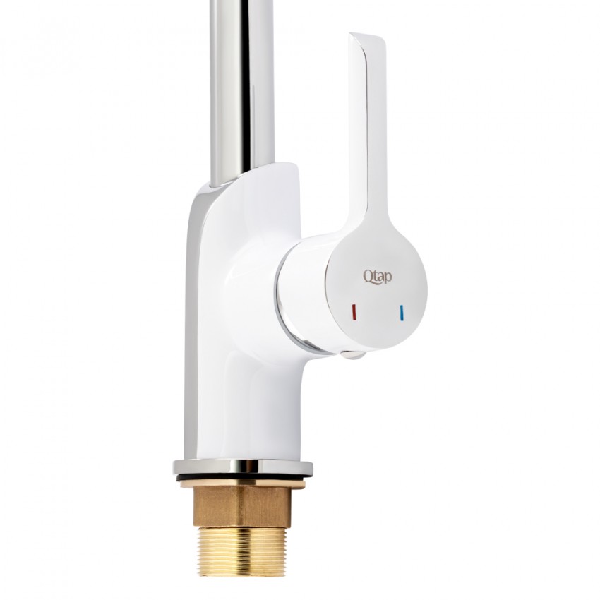 Змішувач для кухні Grand, Chrome/White (k35) QTGRAWCR007F Qtap QTAP фото 3