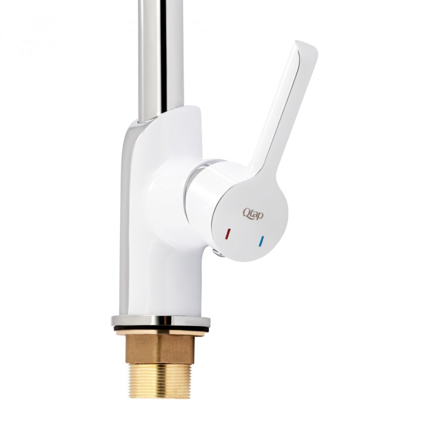 Змішувач для кухні Grand, Chrome/White (k35) QTGRAWCR007F Qtap QTAP фото 4