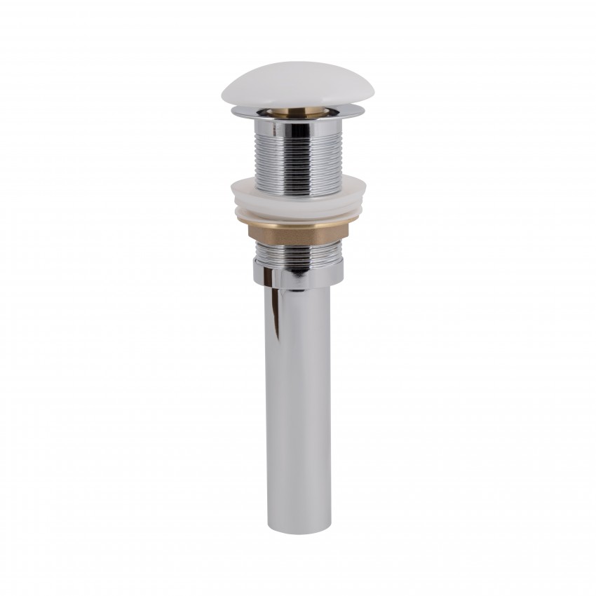 Донний клапан для раковини Pop-up 225х70х70 мм, White без переливу QT066PU02W Qtap QTAP