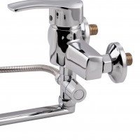 Змішувач для ванни Anny 005C2, Chrome (k40) з довгим поворотним виливом та душовим гарнітуром LDANN005C2CRM35102 Lidz LIDZ фото 3