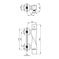 Змішувач для душу Zkrouceny, Chrome термостатичний QTZKR40T105C Chrome Qtap QTAP фото 1
