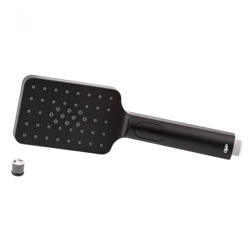 Лійка для ручного душу Rucni, 120х80 мм, Matt Black прямокутна QTRUCA121N3KBB Qtap QTAP фото 2