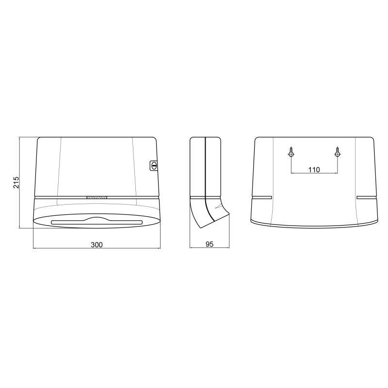 Тримач для паперових рушників Pohodli, 300 мм, White QTDR600WP Qtap QTAP фото 1