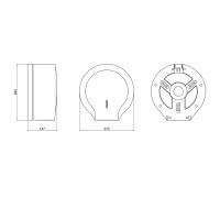 Тримач для туалетного паперу Pohodli, 270 мм, White QTDP112WP Qtap QTAP фото 1