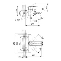 Змішувач для ванни Nihonto, Chrome (k35) QTNH3022101DC Qtap QTAP фото 1