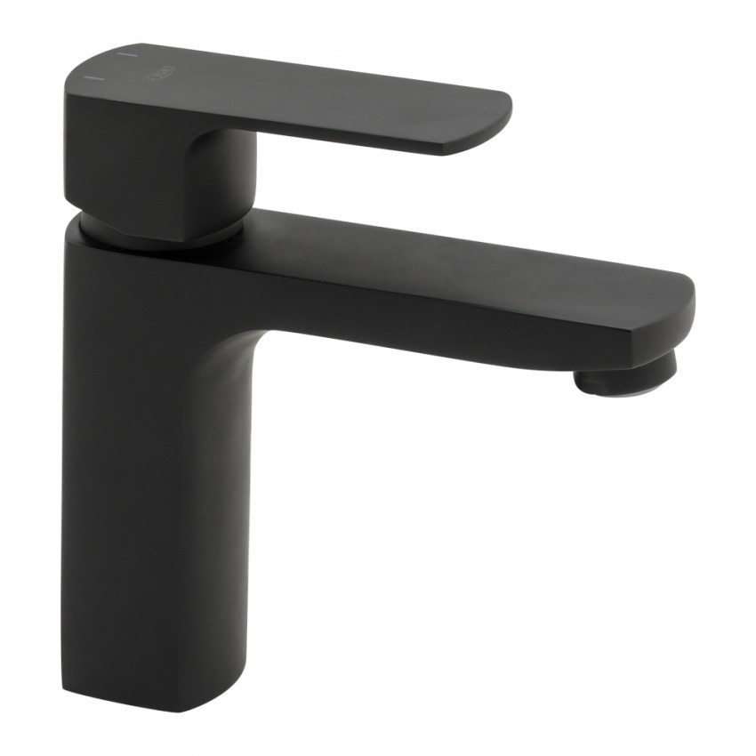 Змішувач для раковини низький Lipno, Matt Black (k35) QTLIPNO1023101CB Qtap QTAP
