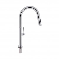 Змішувач для кухні Lenicka, Chrome (k35) з висувним виливом QTLEN9138103UC Qtap