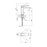 Змішувач для раковини низький Slavonice, Chrome (k35) QTSLV1042103C Qtap QTAP фото 1