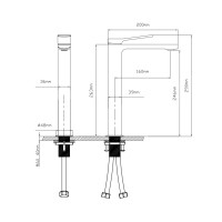 Змішувач для раковини високий Slavonice, Chrome (k35) QTSLV10H42103C Qtap QTAP фото 1