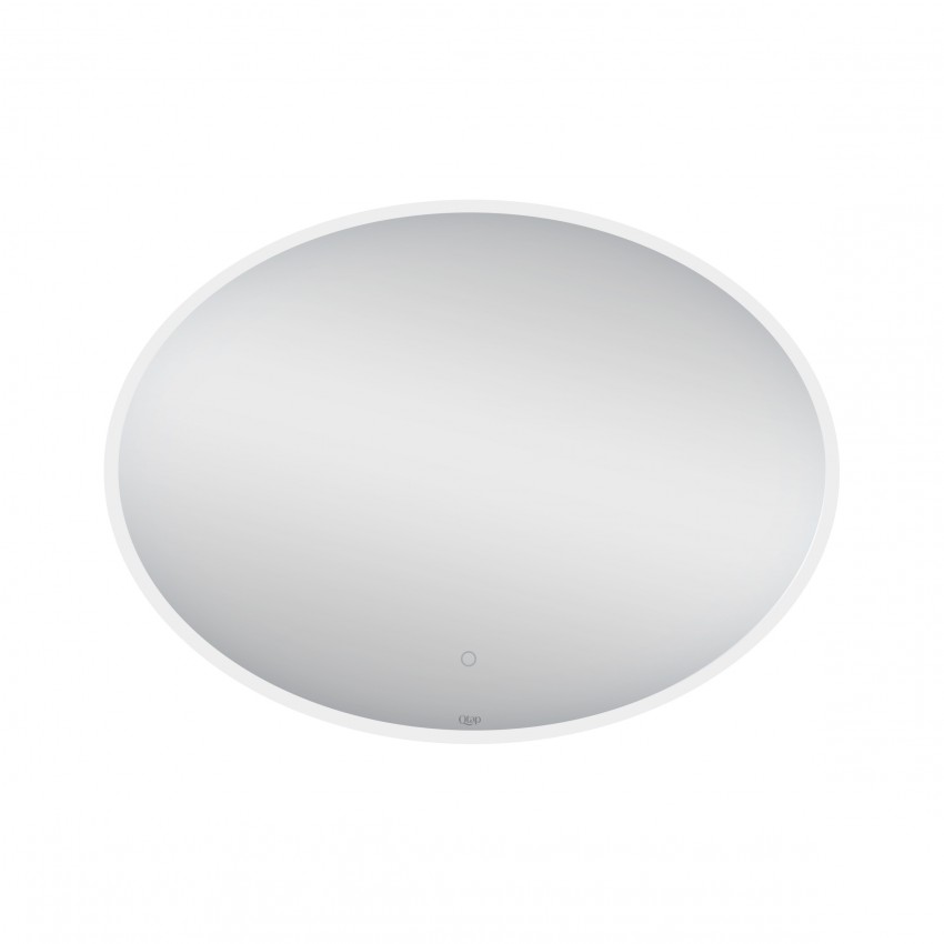 Дзеркало настінне Virgo (VI2) 780х580 мм, овальне, з LED-підсвіткою Touch, димером, рег. яскравості Qtap QTAP фото 2