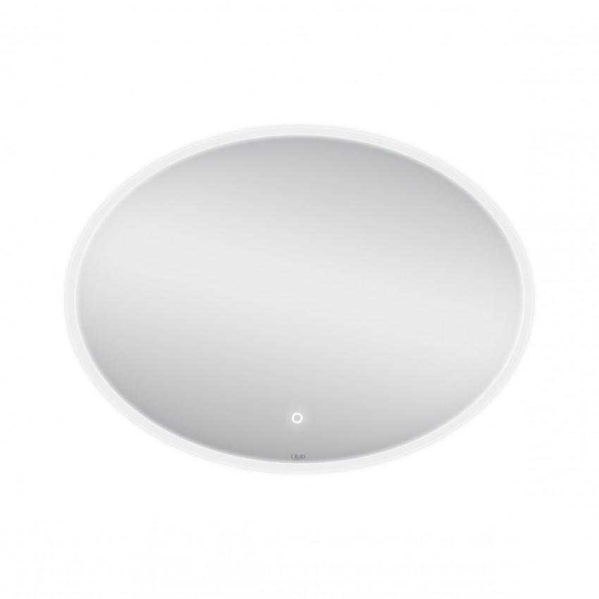 Дзеркало настінне Virgo (VI2) 780х580 мм, овальне, з LED-підсвіткою Touch, димером, рег. яскравості Qtap QTAP фото 3
