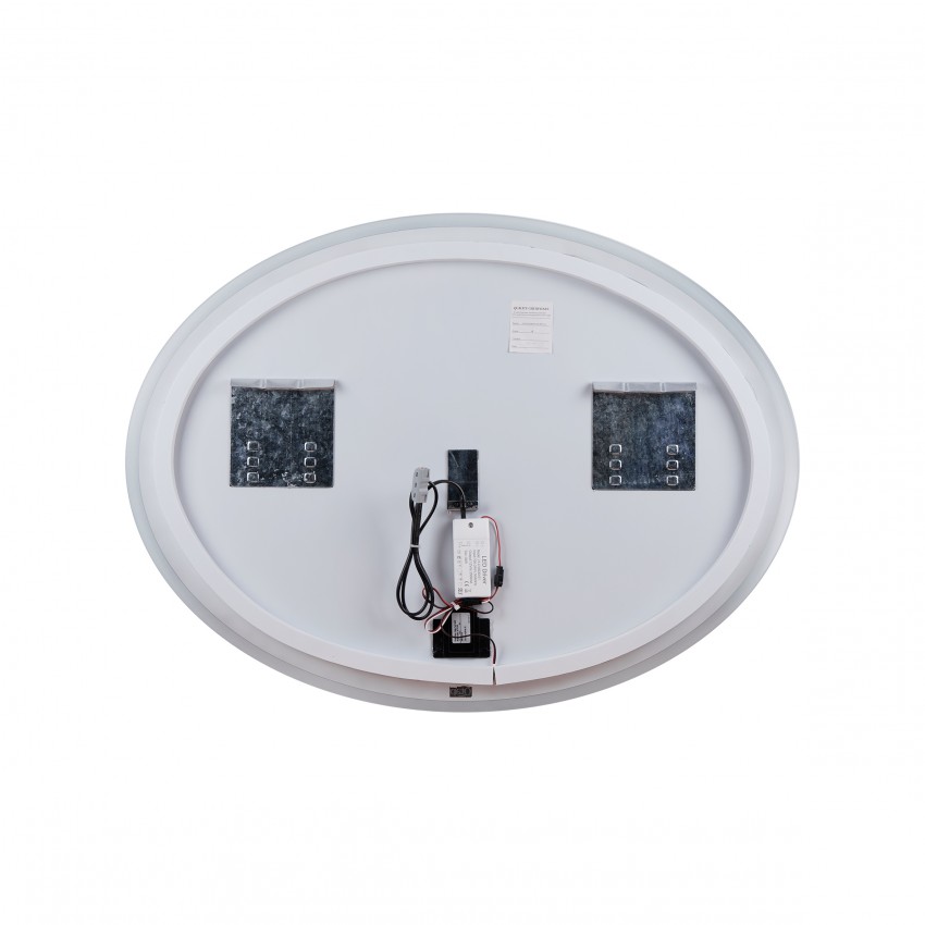 Дзеркало настінне Virgo (VI2) 780х580 мм, овальне, з LED-підсвіткою Touch, димером, рег. яскравості Qtap QTAP фото 4