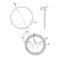 Дзеркало настінне Virgo (VI1) R600 мм, кругле, з LED-підсвіткою Qtap QTAP фото 1