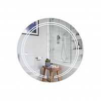 Дзеркало настінне Jay N (J2) R590 мм, кругле, з LED-підсвіткою Touch, димером, рег. яскравості Qtap