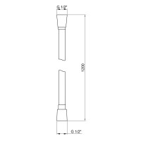 Шланг для ручного душу Hadice, 1200 мм, Matt Black QTHADPVC120B Qtap QTAP фото 1