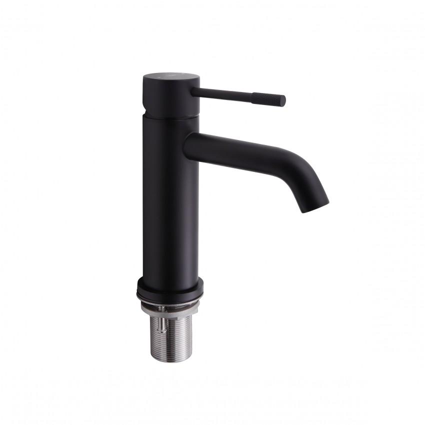 Змішувач для раковини низький Scorpio, Matt Black (k35) QTSCOR1050105B Qtap QTAP