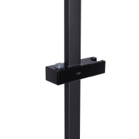 Душова стійка з тримачем універсальна Lepit, Matt Black, 705 мм, прямокутна QTLEP82103NB Qtap QTAP фото 2